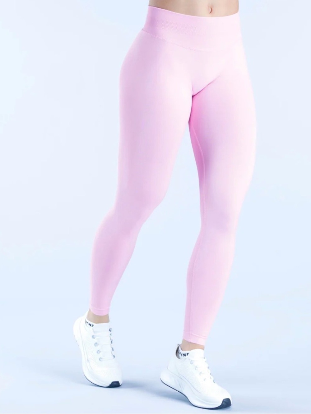 Dfyne High-Waist Pink Leggings for Women
